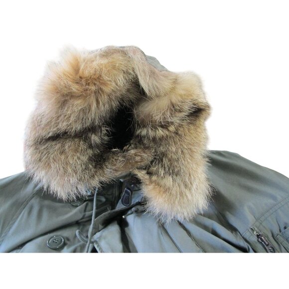 Vintage USAF Extreme Cold Weather Flying Jacket N-3BFur Lined Snorkel Hood GUC X - Picture 3 of 16